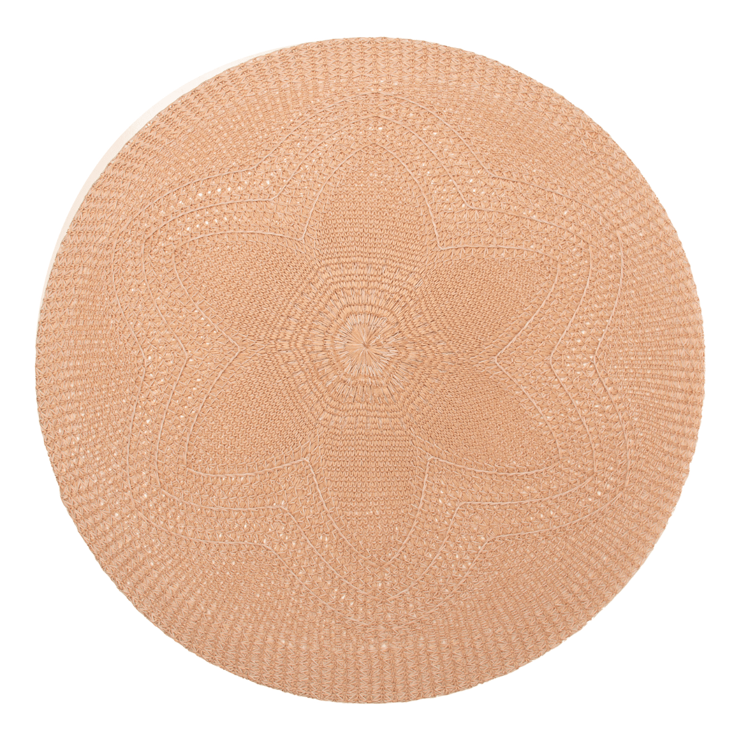 Jogo Americado Redondo Fiore Marrom 38cm - Ela Decora