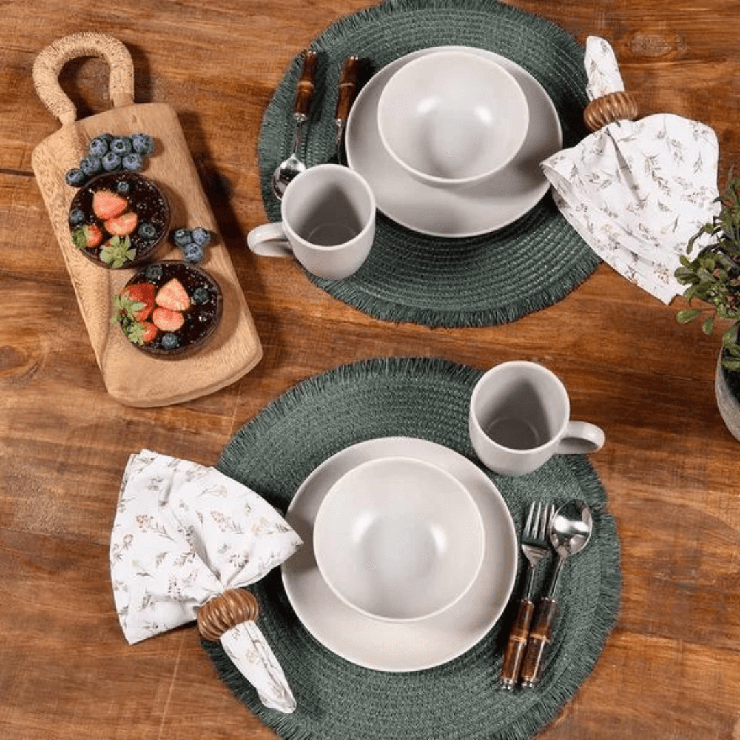 Jogo Americano Avulso Lana Verde Floresta 38cm - Ela Decora