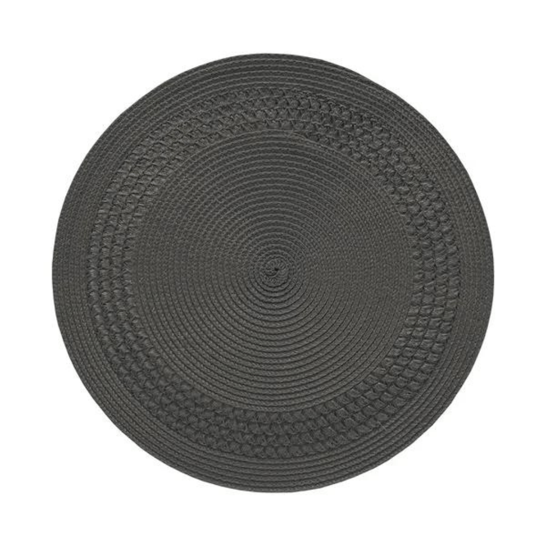 Jogo Americano Avulso Luna Tresse Carvão 38cm - Ela Decora
