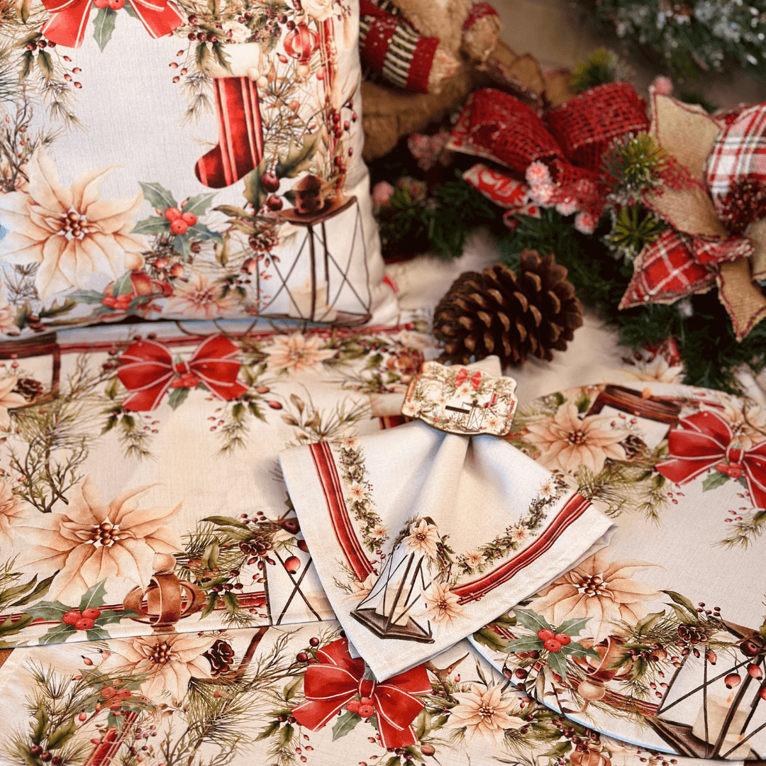 Jogo Americano Christmas Vintage Natal 45cm - Ela Decora