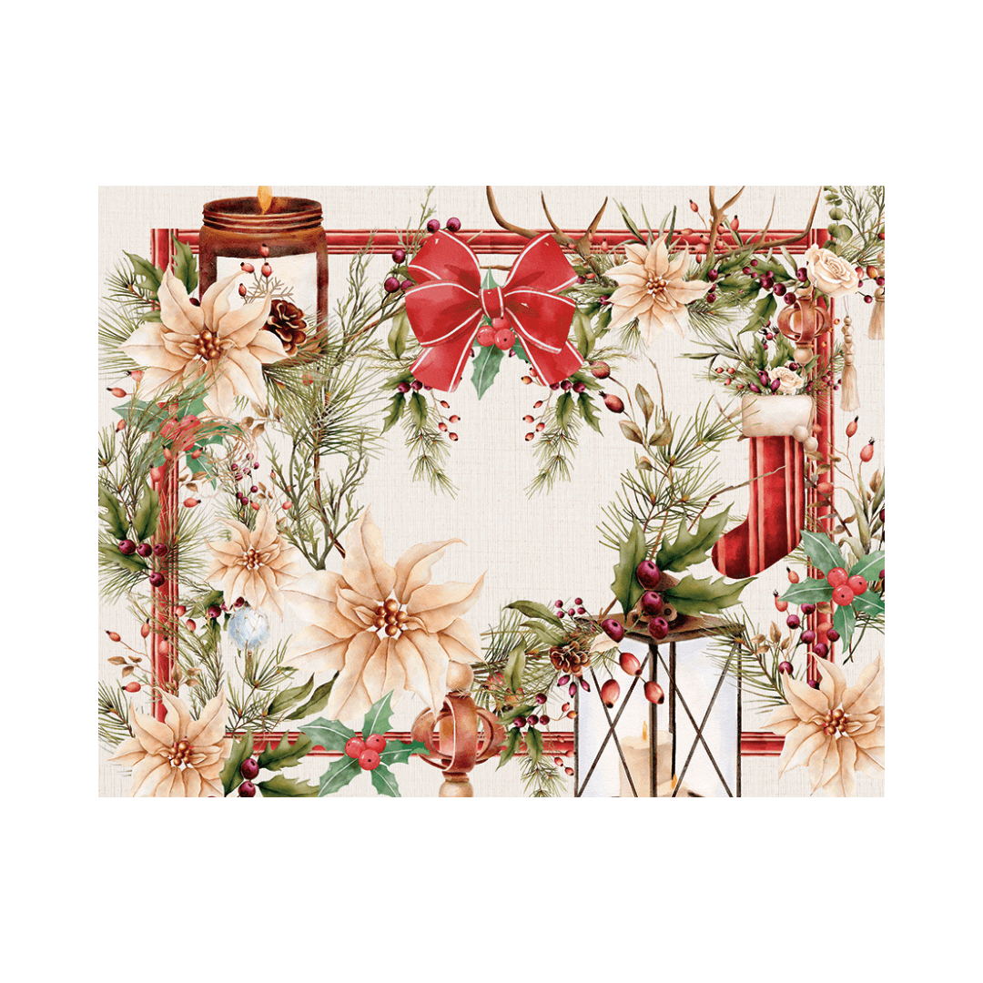 Jogo Americano Christmas Vintage Natal 45cm - Ela Decora