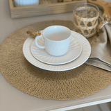 Jogo Americano de Plástico Columbus Dourado 38cm - Ela Decora
