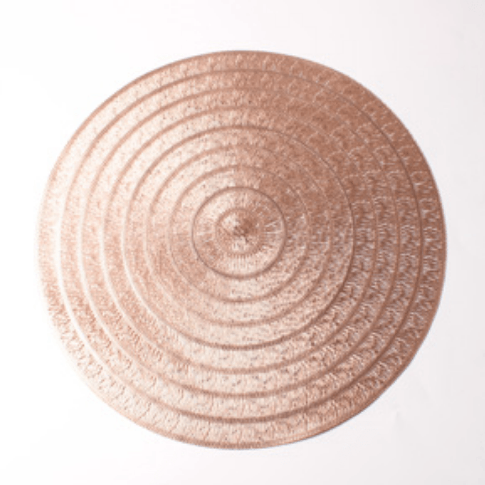 Jogo Americano Descanso de Prato Espiral Rose Gold - 38 cm - Ela Decora