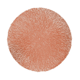 Jogo Americano Descanso de Prato Redondo Rose Gold PVC - 38 cm - Ela Decora