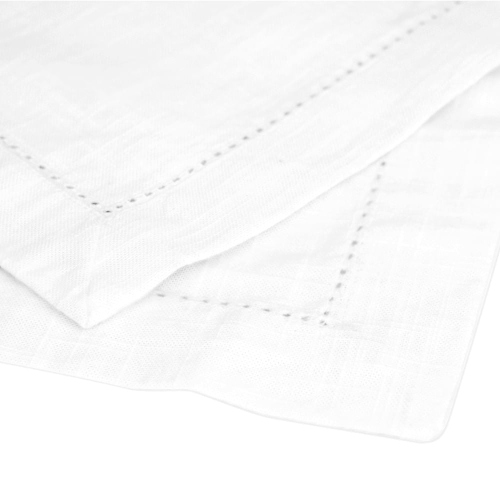Jogo Americano em Tecido Branco 50cm x 35cm - 2 Peças - Ela Decora