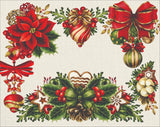 Jogo Americano Estampado Natal Green Red Bege 45cm x 35cm - Ela Decora