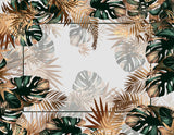 Jogo Americano Folhagem Verde e Dourado 45cm - Ela Decora
