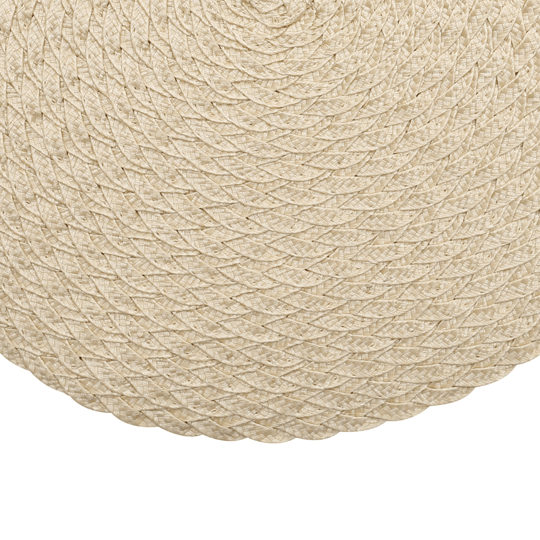 Jogo Americano Leaf Redondo Creme - 38 cm - Ela Decora