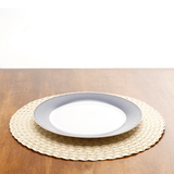 Jogo Americano Leaf Redondo Creme - 38 cm - Ela Decora