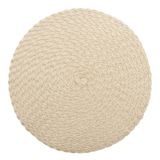 Jogo Americano Leaf Redondo Creme - 38 cm - Ela Decora