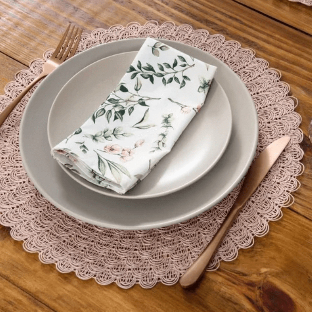 Jogo Americano Redondo Avulso Ava Rose 38cm - Ela Decora