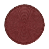 Jogo Americano Redondo Avulso Lana Merlot 38cm - Ela Decora