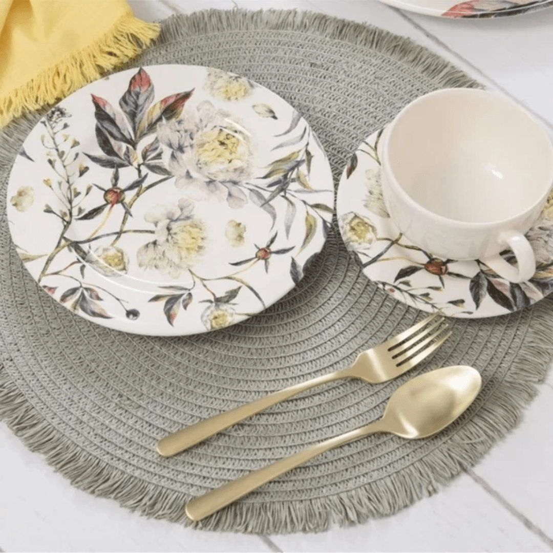 Jogo Americano Redondo Avulso Lana Salvia 38cm - Ela Decora