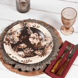 Jogo Americano Redondo Avulso Luna Camurça 38cm - Ela Decora