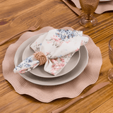 Jogo Americano Redondo Avulso Luna Wave Rose 38cm - Ela Decora