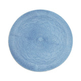 Jogo Americano Redondo Crochet Azul Claro 38cm - Ela Decora