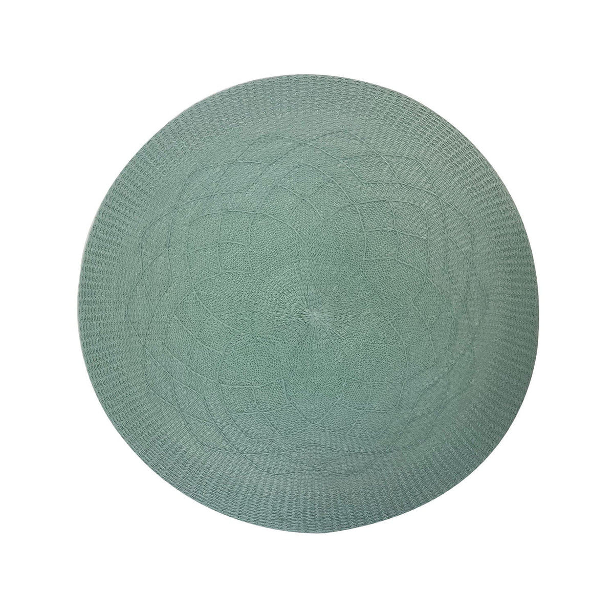 Jogo Americano Redondo Crochet Verde Menta 38cm - Ela Decora