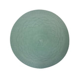 Jogo Americano Redondo Crochet Verde Menta 38cm - Ela Decora