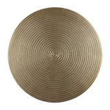 Jogo Americano Redondo de Plástico Fresno Metalizado Dourado 38cm - Ela Decora