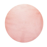 Jogo Americano Redondo de Plástico Fresno Metalizado Rose 38cm - Ela Decora
