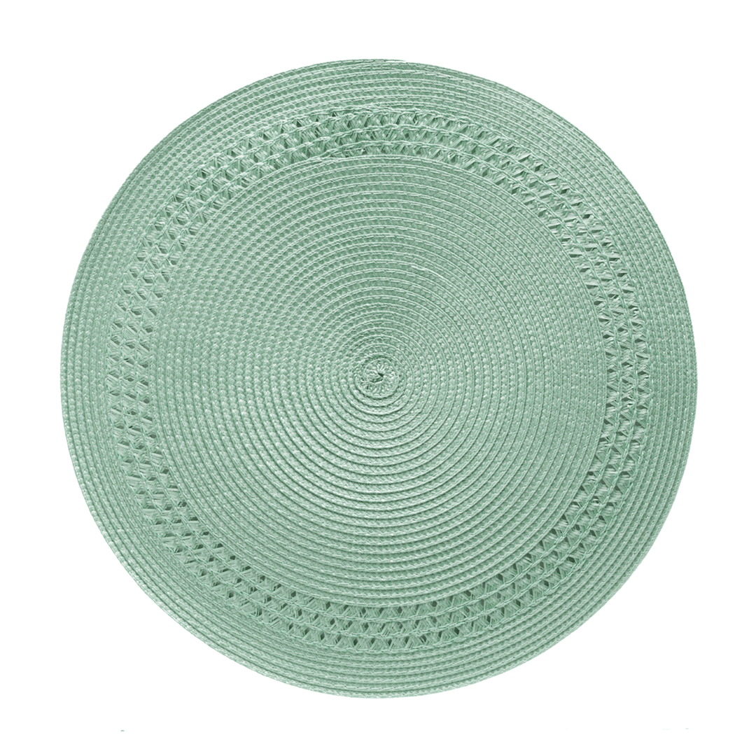 Jogo Americano Redondo em Poliester Verde 38cm - Ela Decora