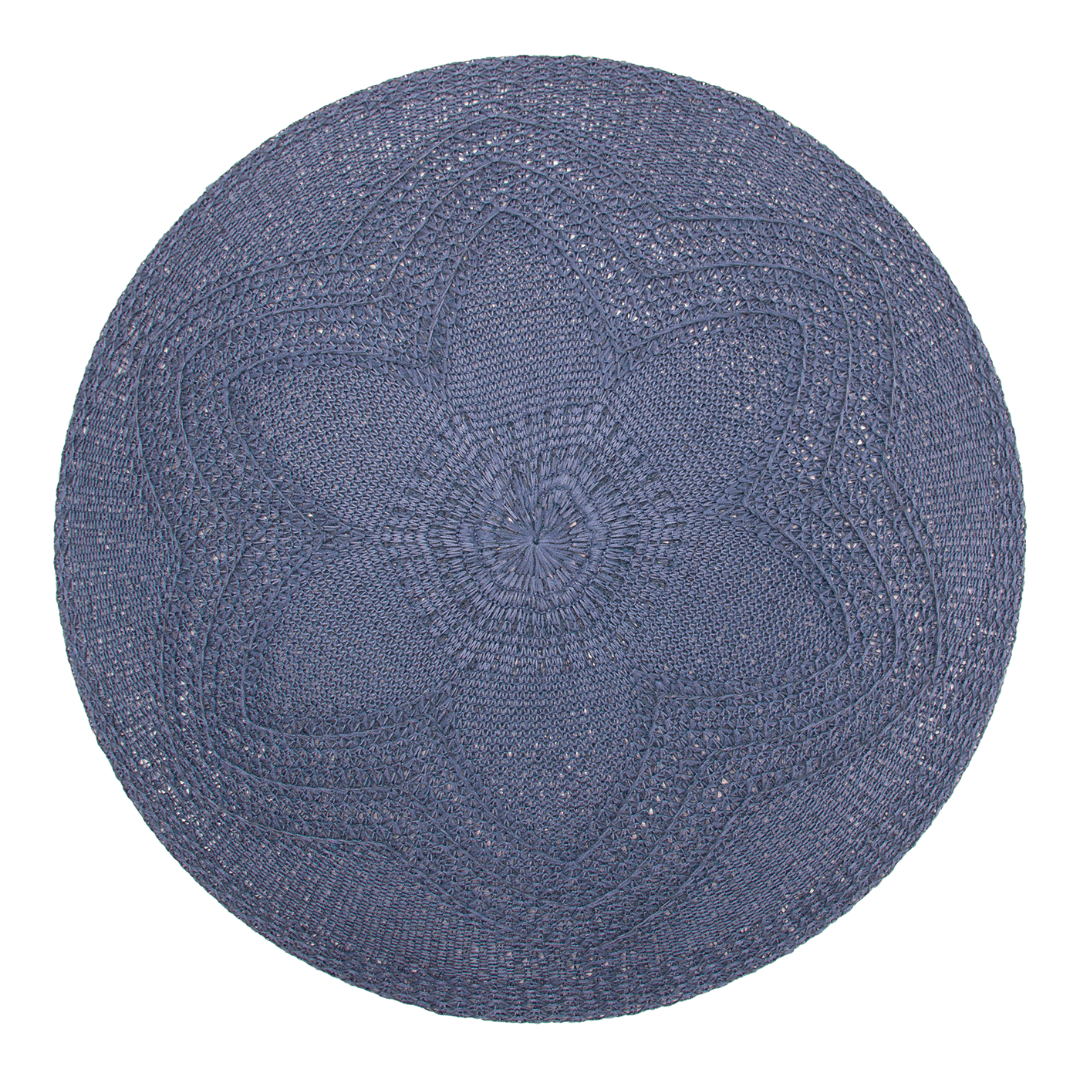 Jogo Americano Redondo Fiore Azul 38cm - Ela Decora