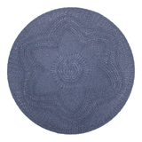 Jogo Americano Redondo Fiore Azul 38cm - Ela Decora