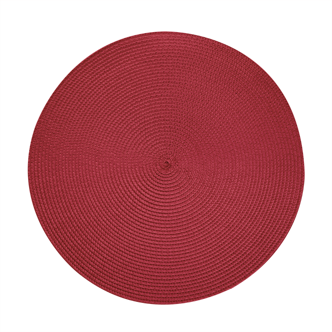 Jogo Americano Redondo Poliester Fresno Cereja 38cm - Ela Decora