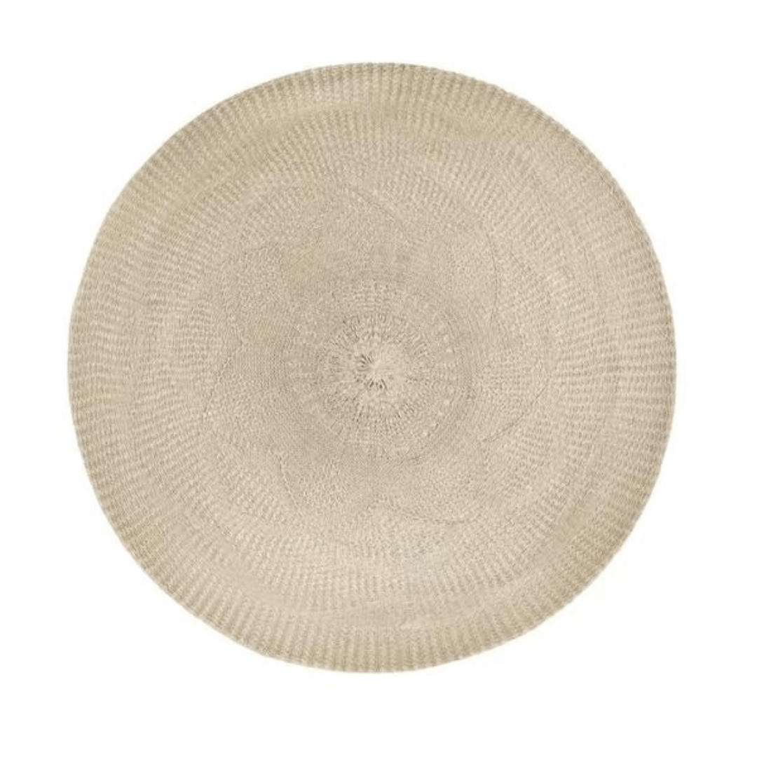 Jogo Americano Redondo Serenity Areia 38cm - Ela Decora