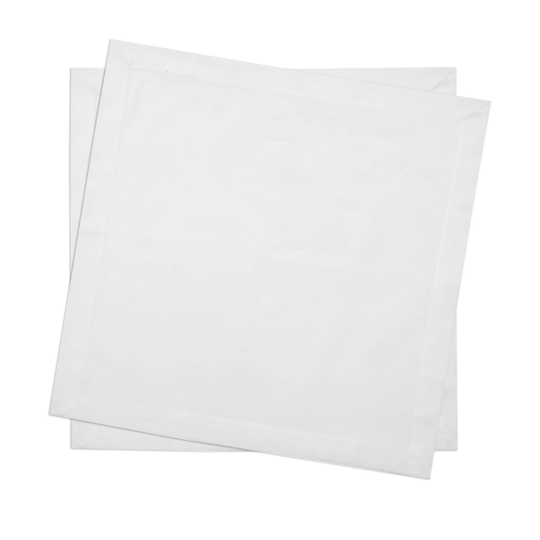 Jogo de 2 Guardanapos em Algodão Branco - Ela Decora