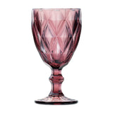 Jogo de 6 Taças de Água Diamond de Vidro Marsala 210ml - Ela Decora