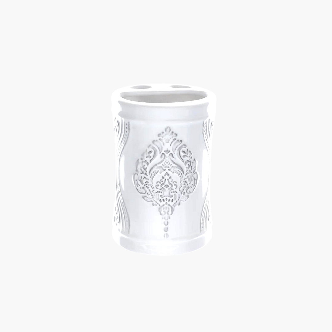 Jogo de Banheiro Cerâmica Gabinetto Branco 3 Peças - Ela Decora