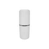 Jogo De Banheiro Porta Escova e Porta Sabonete Liquido Groove Branco - Ela Decora