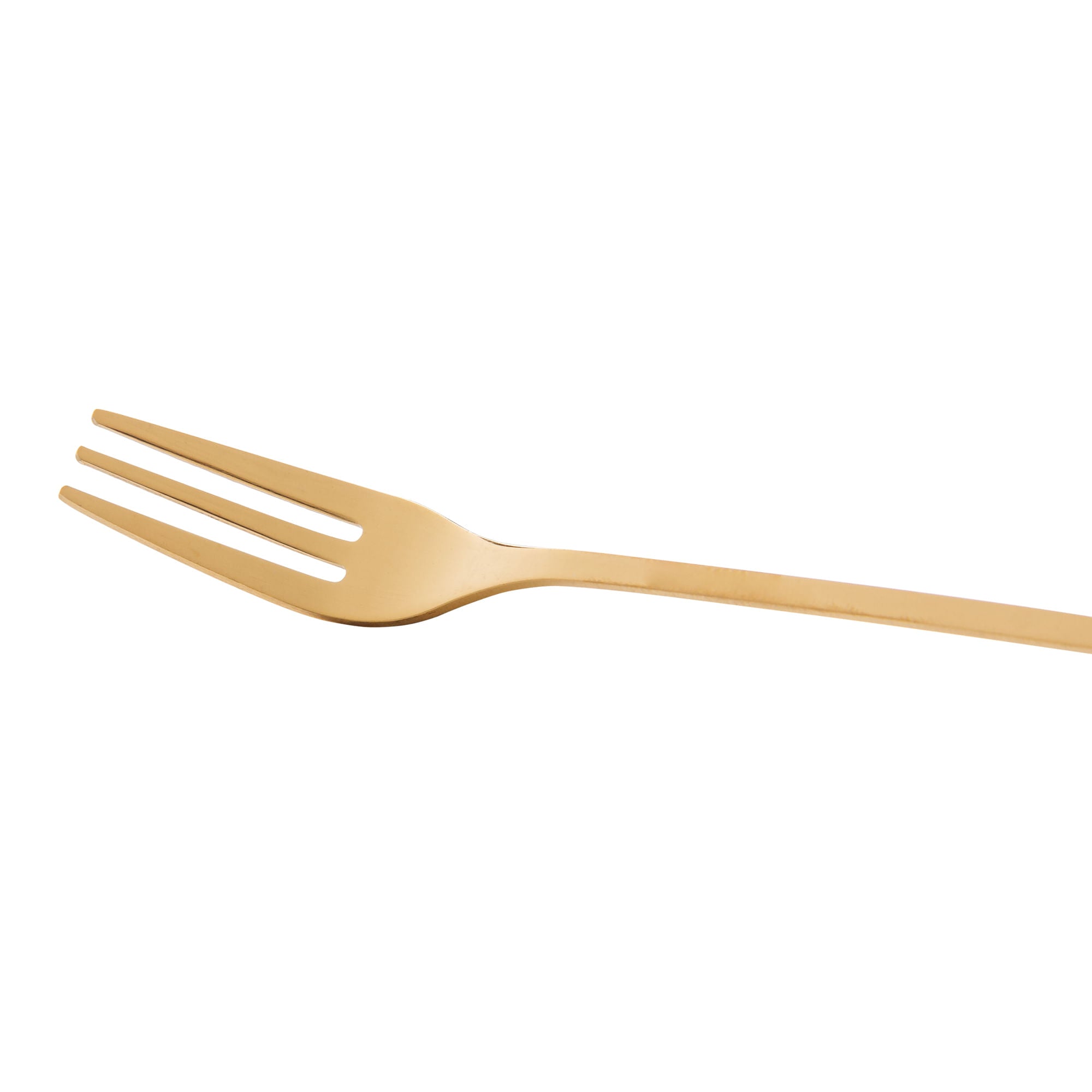 Jogo de Garfos para Aperitivo em Aço Inox Leaves Dourado 4 Peças - Ela Decora