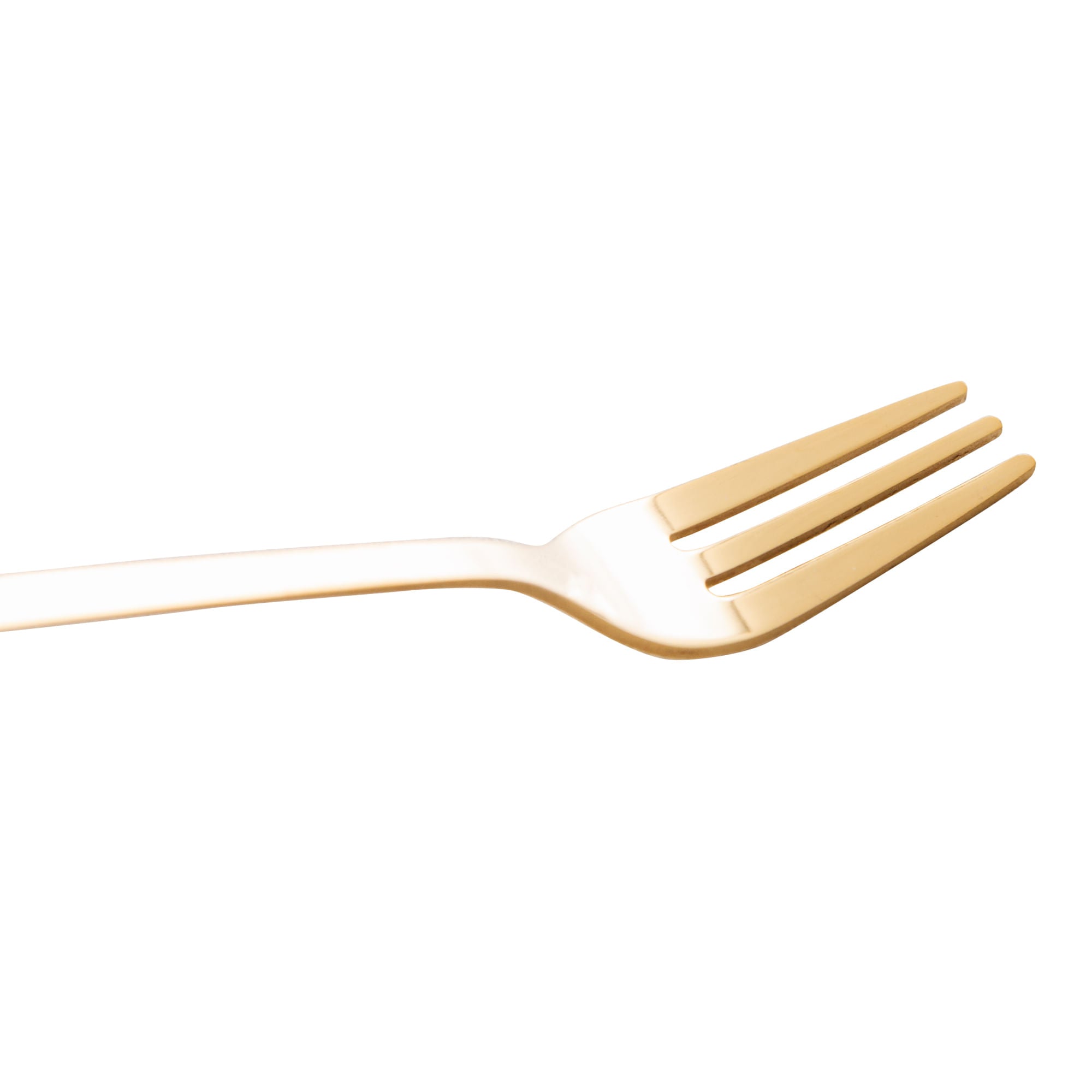 Jogo de Garfos para Aperitivo em Aço Inox Leaves Dourado 4 Peças - Ela Decora