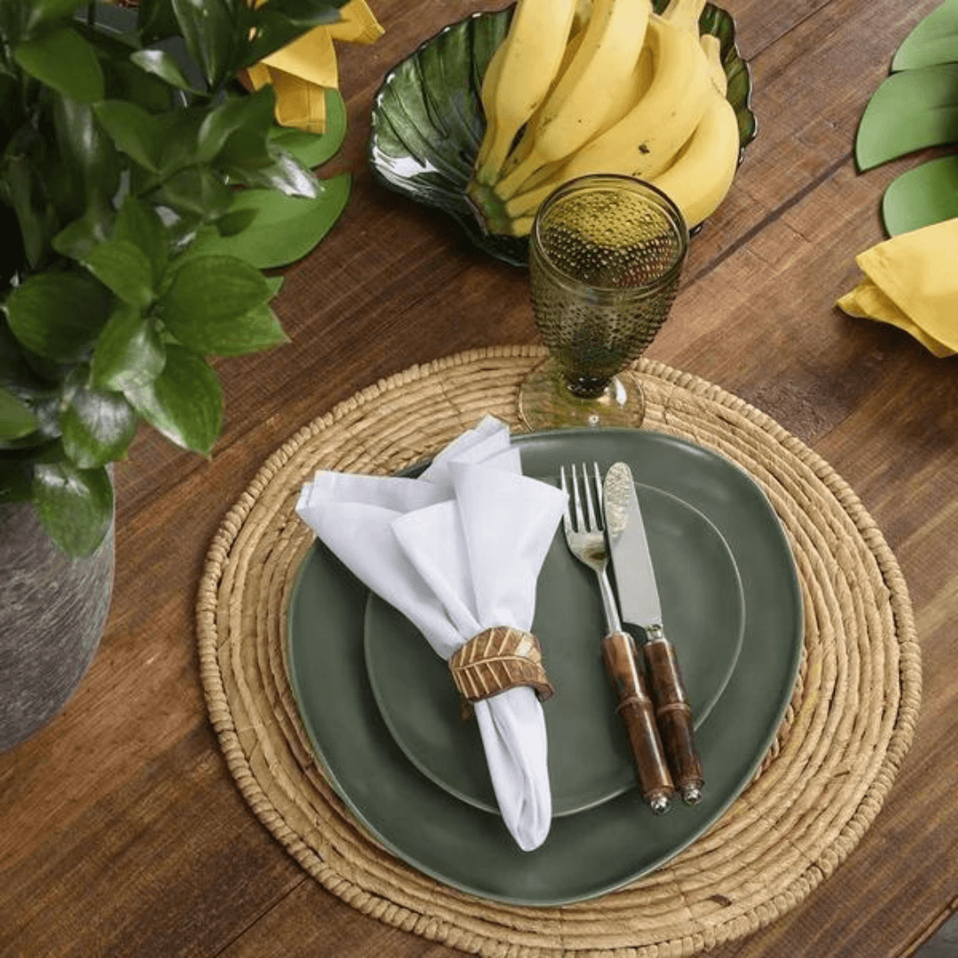 Jogo de Guardanapos Home Branco 40cm 4 Peças - Ela Decora