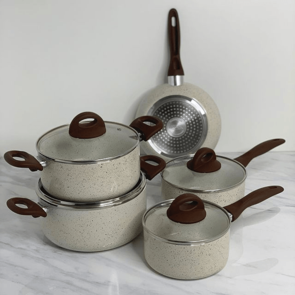 Jogo de Panelas 5 peças Com Fundo de Indução Vanilla Brinox - Ela Decora