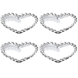 Jogo de Petisqueira Coração Cristal Pearl 4 Peças - Ela Decora
