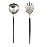 Jogo de Talheres 2 Peças para Servir Massas Aço Inox Preto - Ela Decora