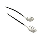 Jogo de Talheres 2 Peças para Servir Massas Aço Inox Preto - Ela Decora