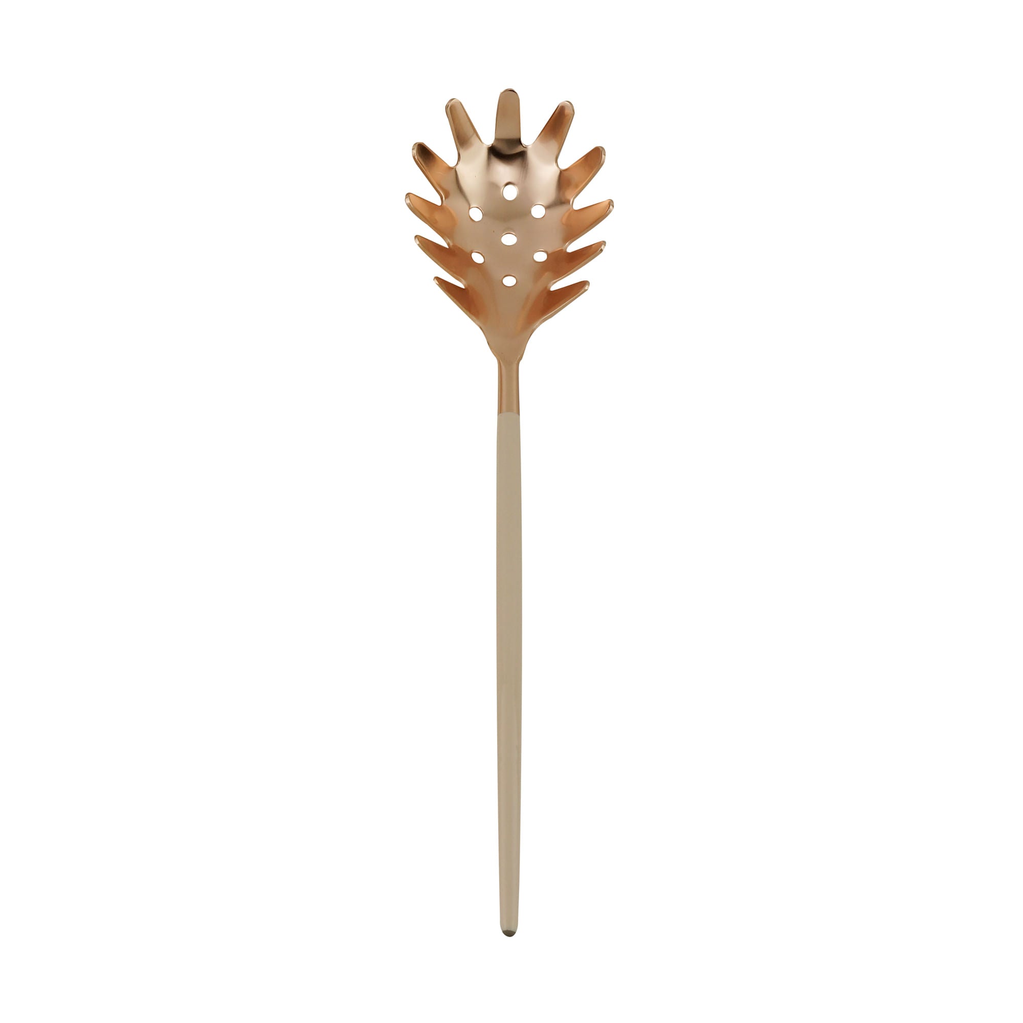 Jogo de Talheres para Servir Massas Aço Inox Rose Gold e Nude - Ela Decora