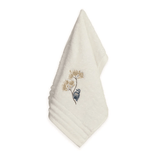 Jogo de Visita Toalha de Lavabo Floreale em Algodão Branca 50cm x 30cm Embalagem Presenteável 2 Peças Trussardi - Ela Decora