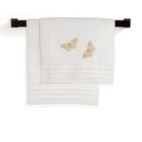 Jogo de Visita Toalha Lavabo Botanici Borboleta em Algodão Branco 50cm x 30cm Embalagem Presenteável 2 Peças Trussardi - Ela Decora