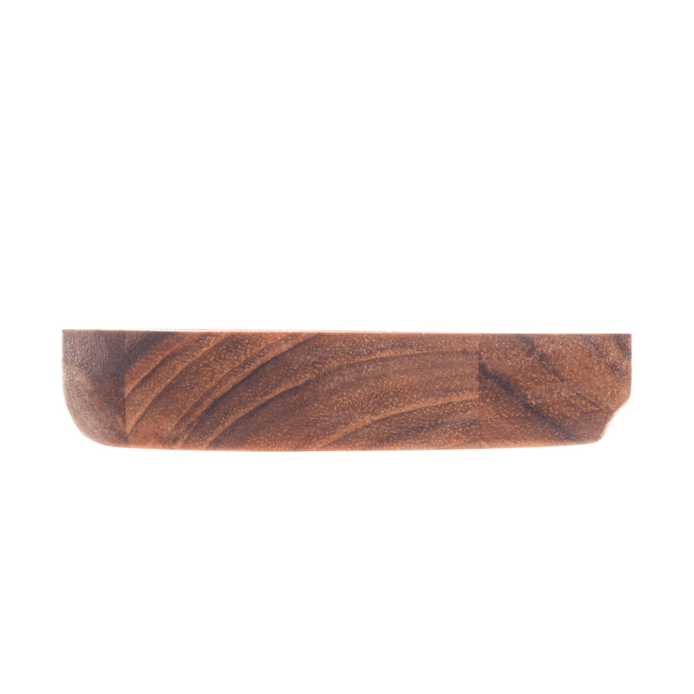 Jogo de Xícaras de Café com Pires de Coração Madeira Teca 75ml - 6 Peças - Ela Decora