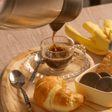Jogo de Xícaras de Café Cristal Com Pires Coração Pearl 4 Peças - 85ml - Ela Decora