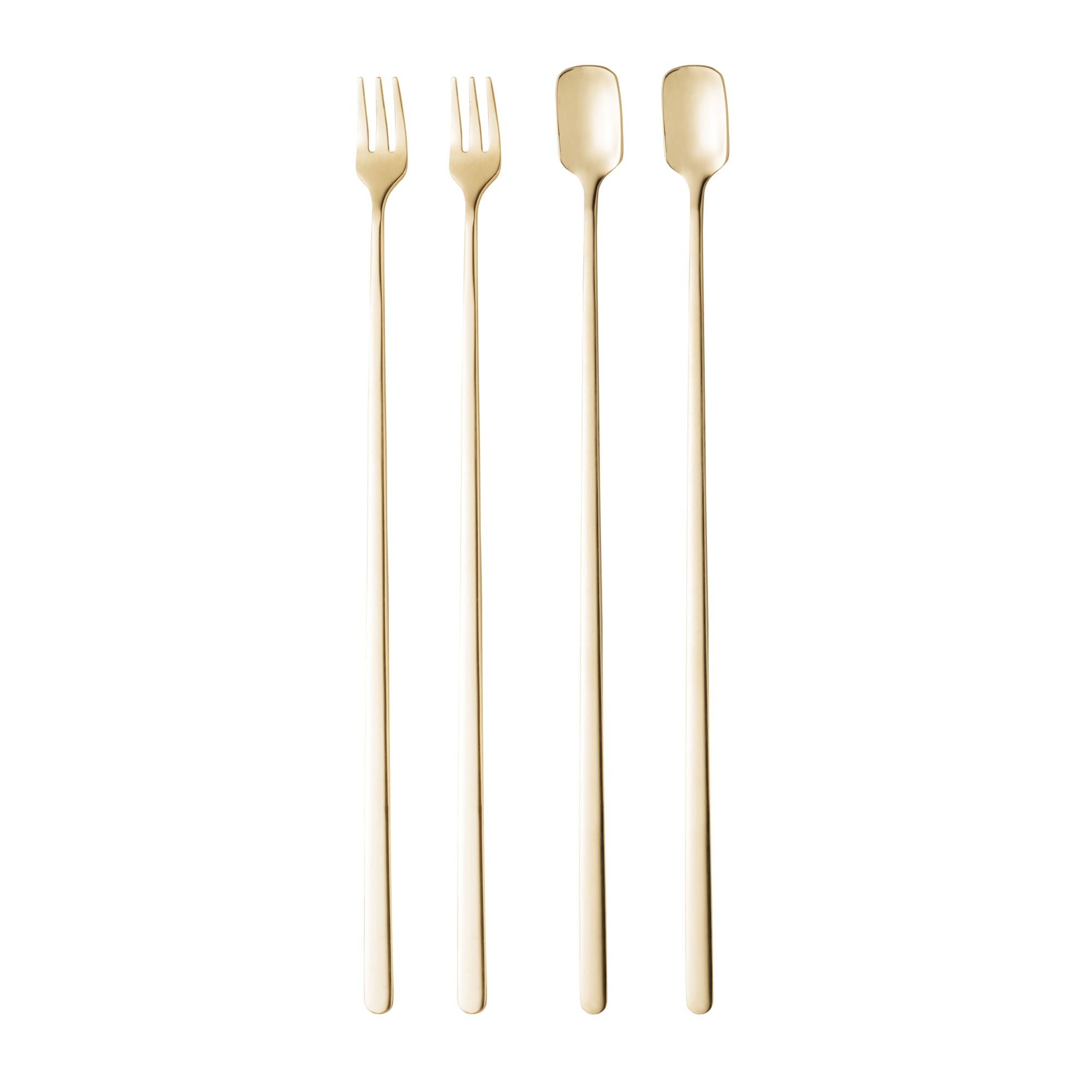 Jogo Mexedores de Drink Aço Inox Long Drink Champanhe 4 peças - Ela Decora