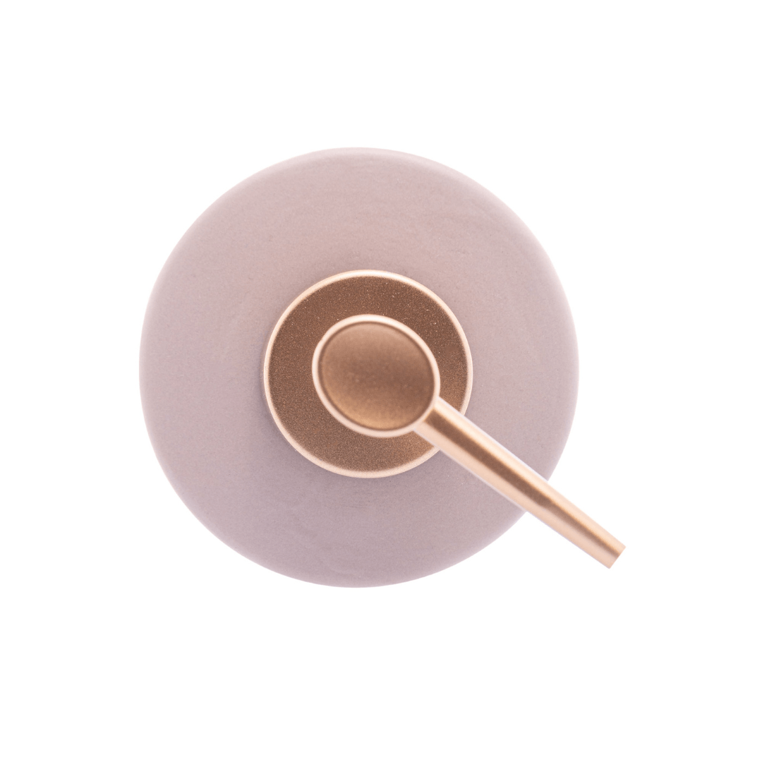 Jogo para Banheiro Leaf em Ceramica Nude 2 Peças - Ela Decora