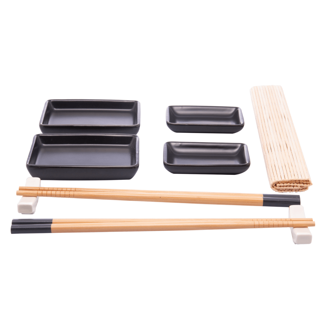 Jogo para Sushi em Bambu Saitama 7 Peças - Ela Decora