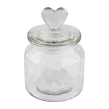 Jogo Porta Mantimentos com Tampa Coração Old Fashion de Vidro 650ml - Ela Decora