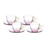 Jogo 4 Xicaras de Café com Pires Rainbow Bee 80ml